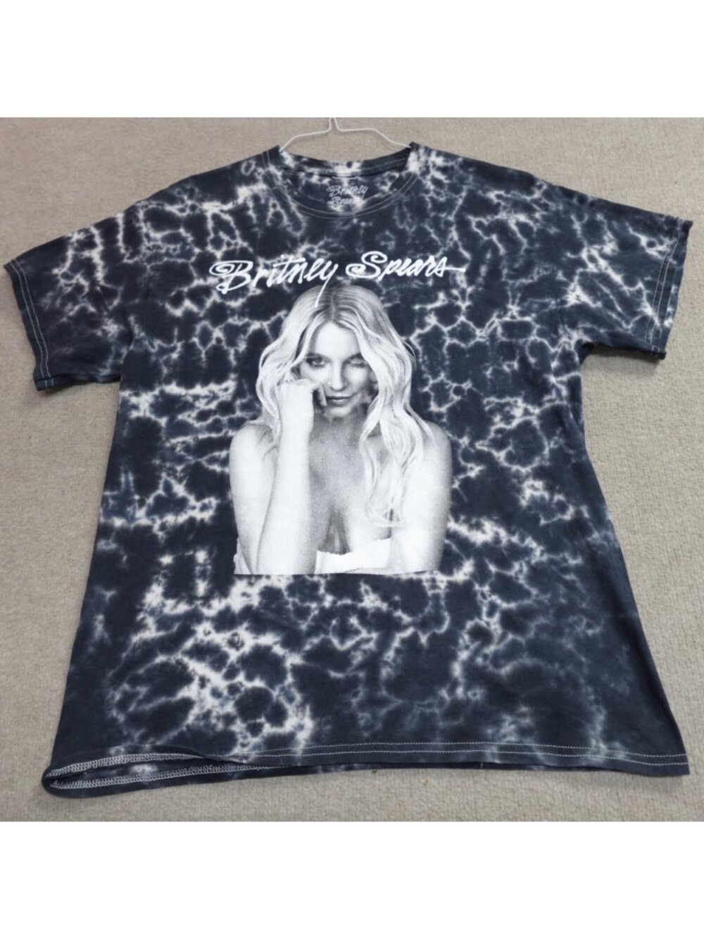 Britney Spears Shirt Medium Blue Tie Dye 2021